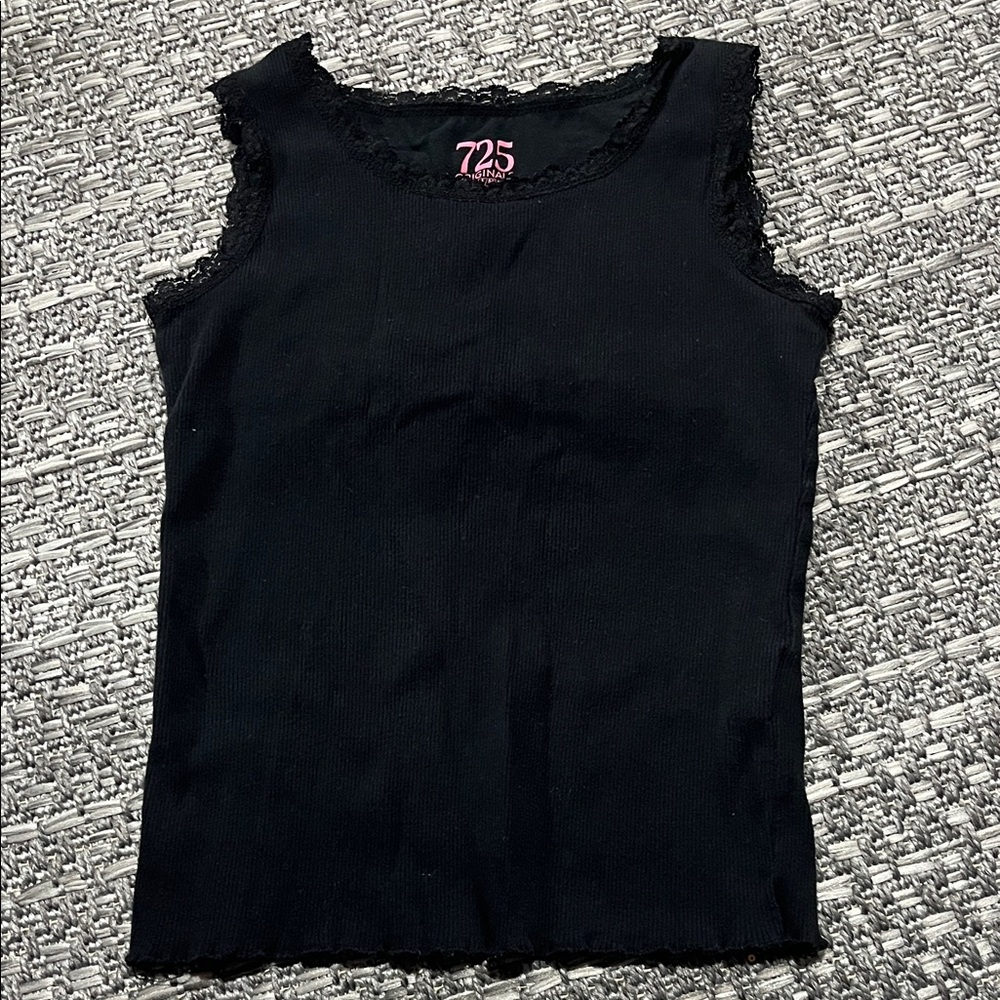 725 Originals | Black Ribbed Tank